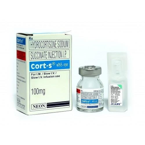 Cort S Hydrocortisone Sodium 100mg Injection, Succinate Corticosteroid Injection