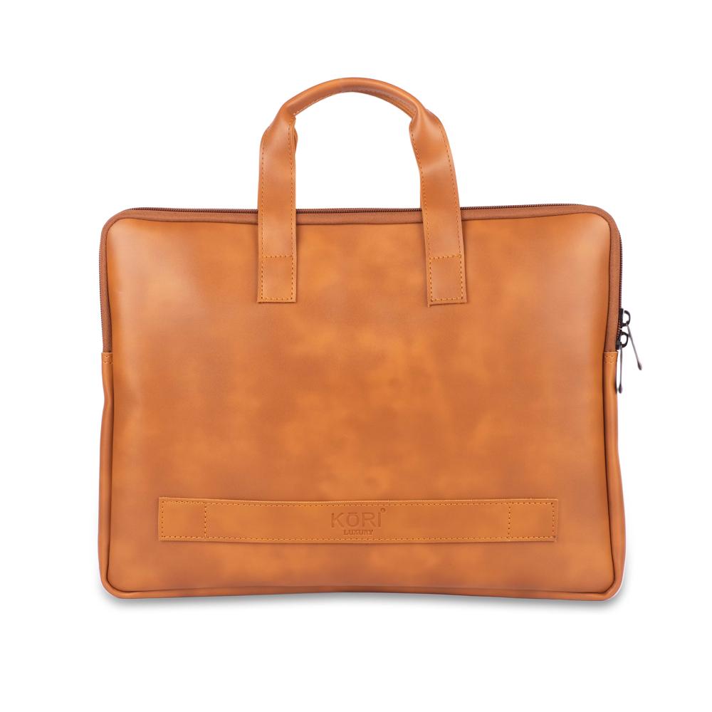 KORI Executive Slim Vegan Leather Laptop Bag(001)