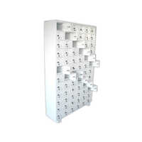 Mobile Locker - Mild Steel, 900x450x1800mm, Grey | 18 Compartments, Padlock Provision, Cam Lock Option, Floor Standing
