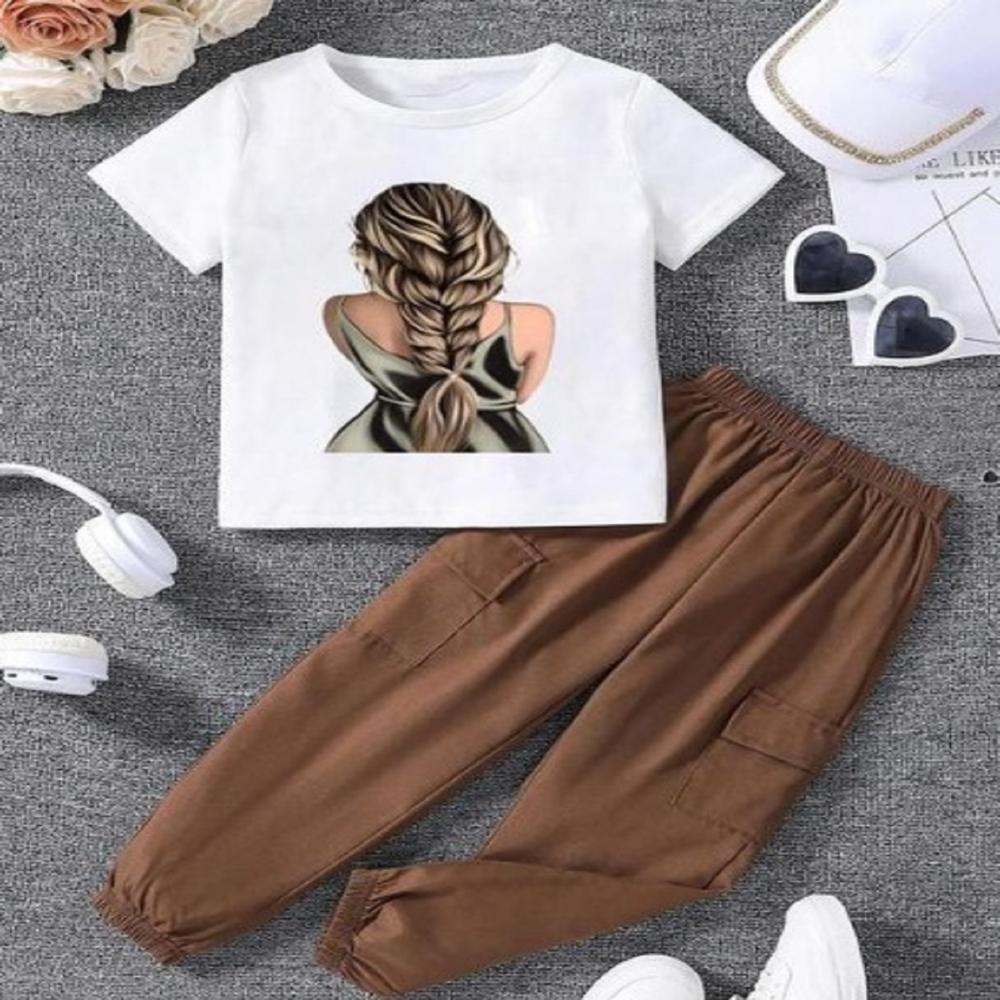 Trendy Kids Half Sleeve T shirt And jogger Set