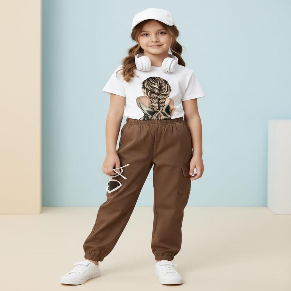 Trendy Kids Half Sleeve T shirt And jogger Set