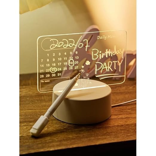 Modern 3D Desk Calendar & Dry Erase Writing Board