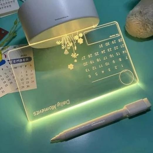 Modern 3D Desk Calendar & Dry Erase Writing Board