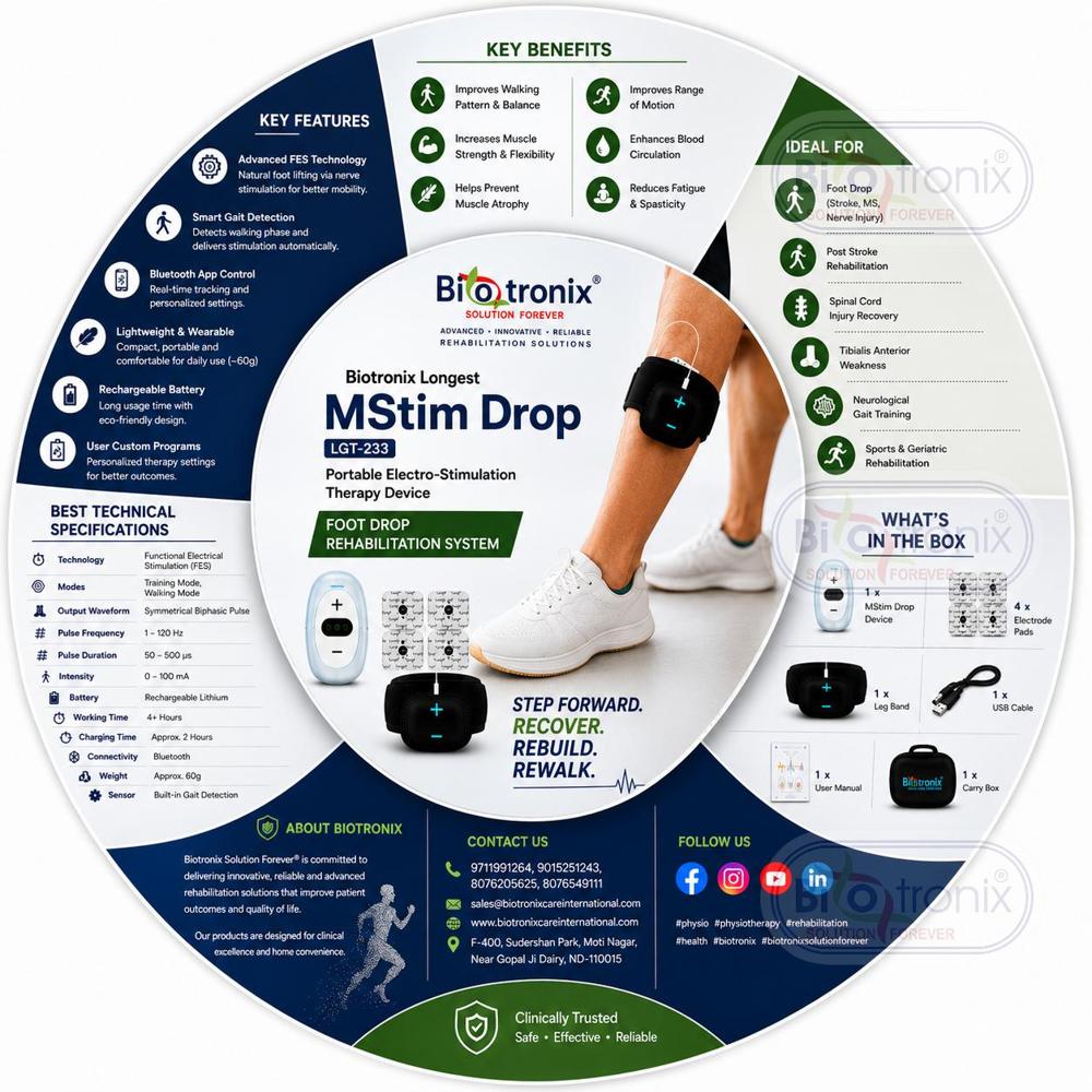 Portable Physiotherapy Device for Foot Drop Recovery Support