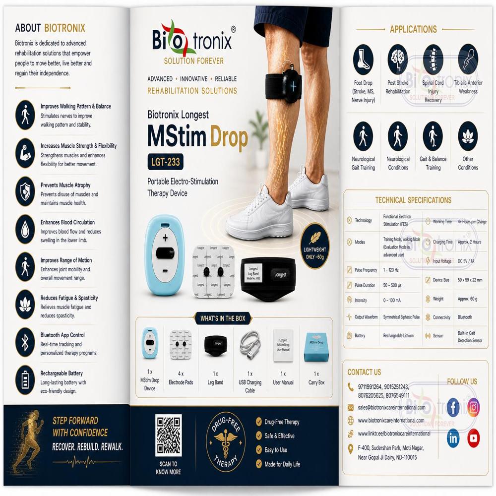 Portable Physiotherapy Device for Foot Drop Recovery Support