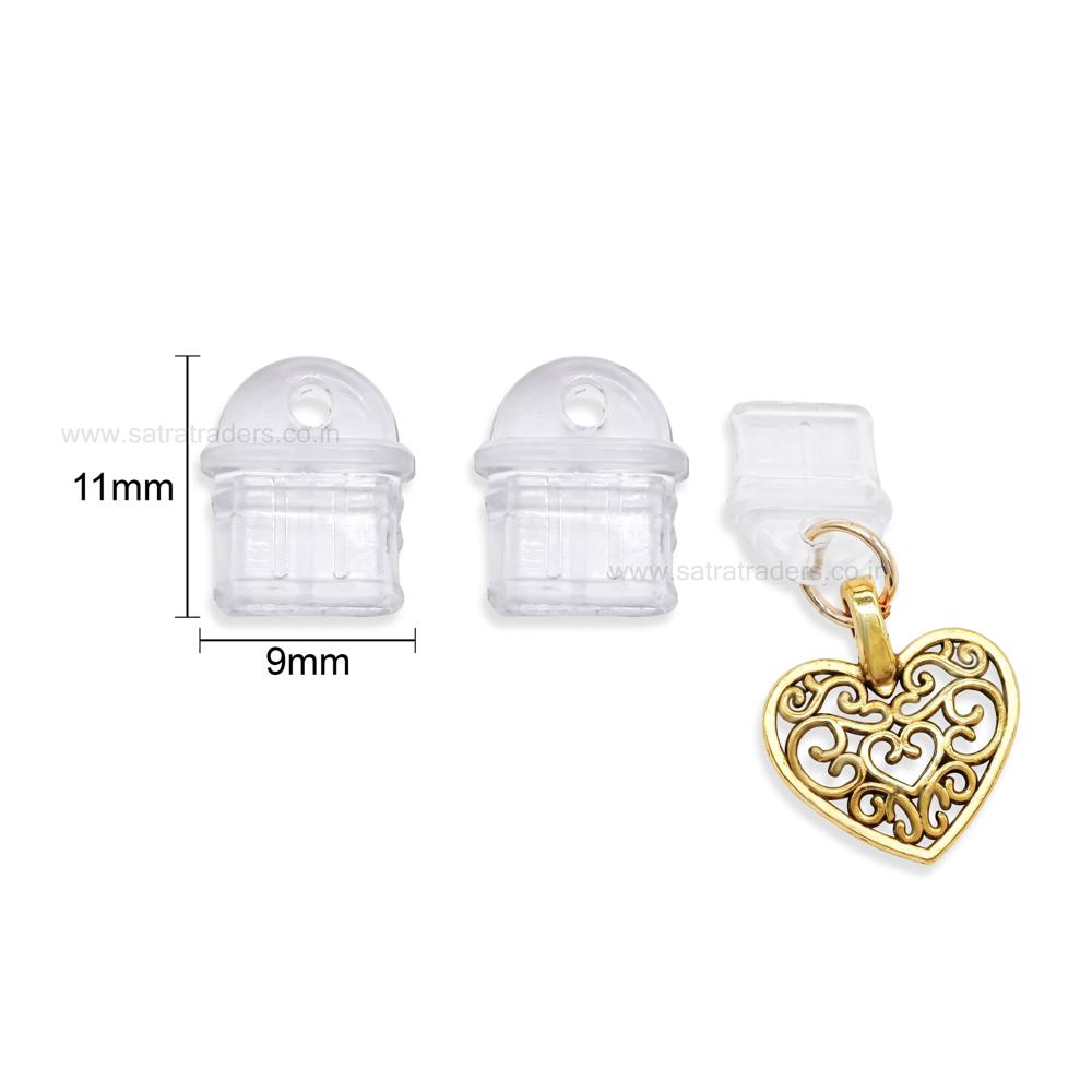 Type C Silicone Phone Charm Holder Tabs | Qty : 10pcs | Size : H-11mm W-9mm | BF163