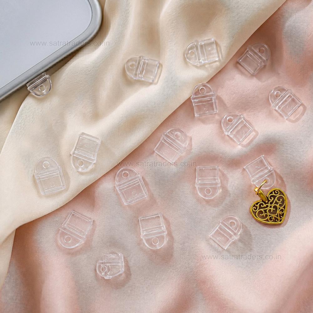 Type C Silicone Phone Charm Holder Tabs | Qty : 10pcs | Size : H-11mm W-9mm | BF163