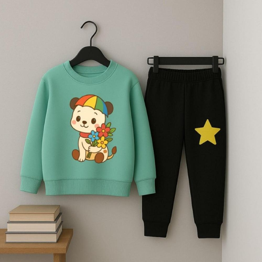 Full Sleeve T shirt With Track Pant Set For Kids Boys And Girls