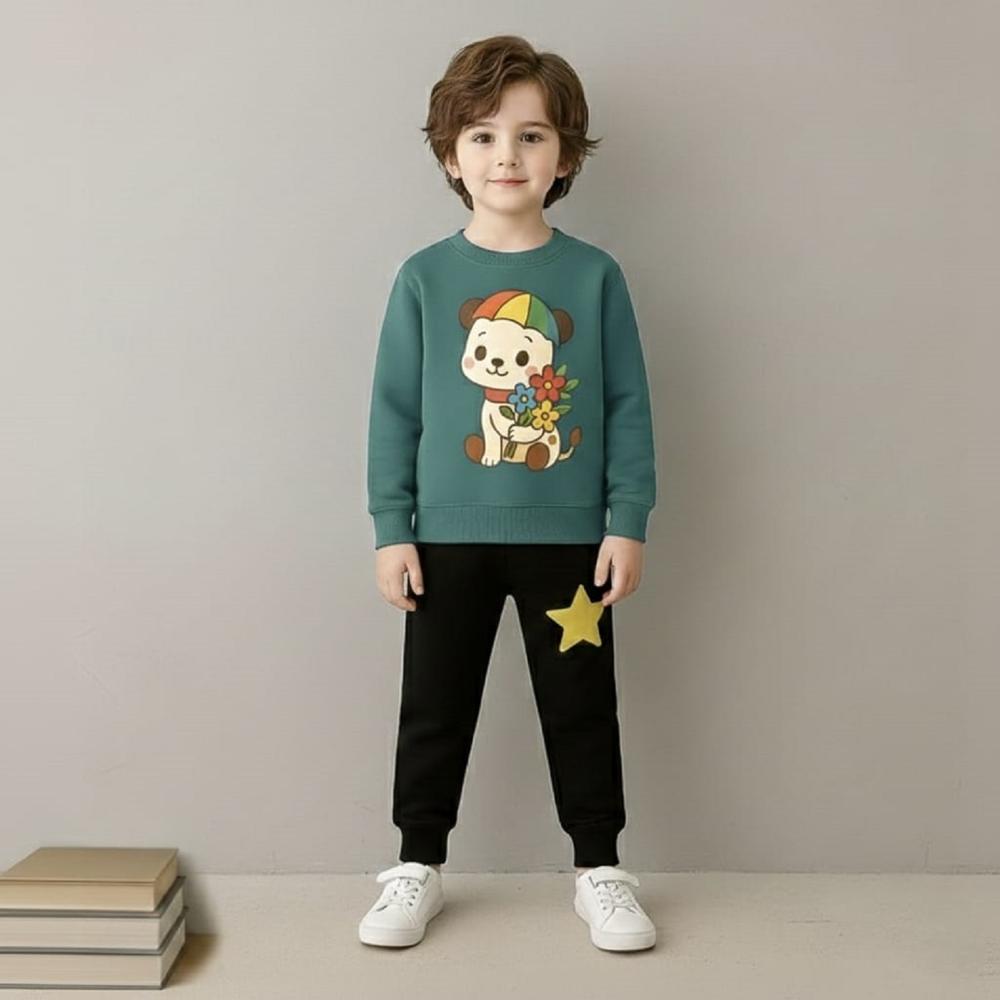 Full Sleeve T shirt With Track Pant Set For Kids Boys And Girls