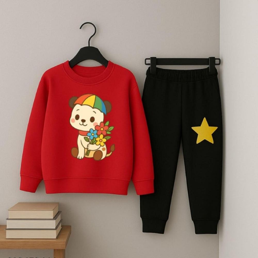 Full Sleeve T shirt With Track Pant Set For Kids Boys And Girls