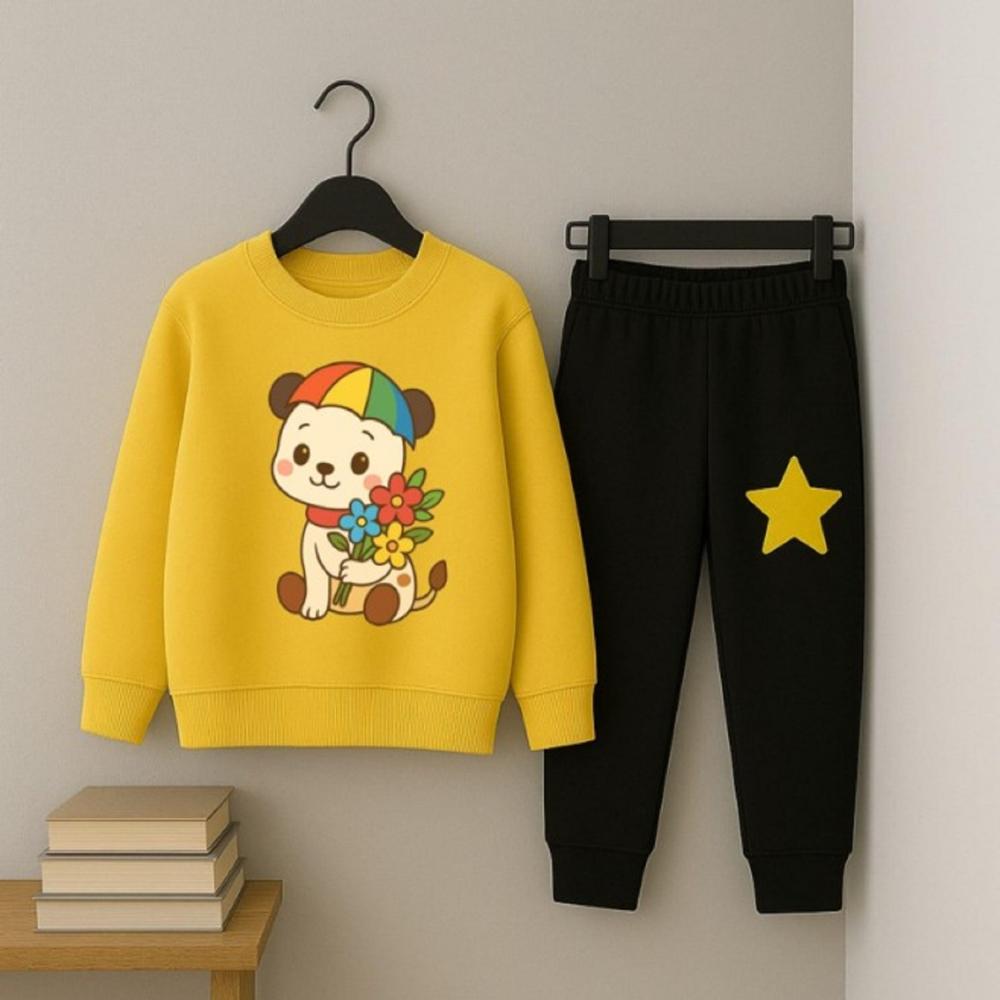 Full Sleeve T shirt With Track Pant Set For Kids Boys And Girls