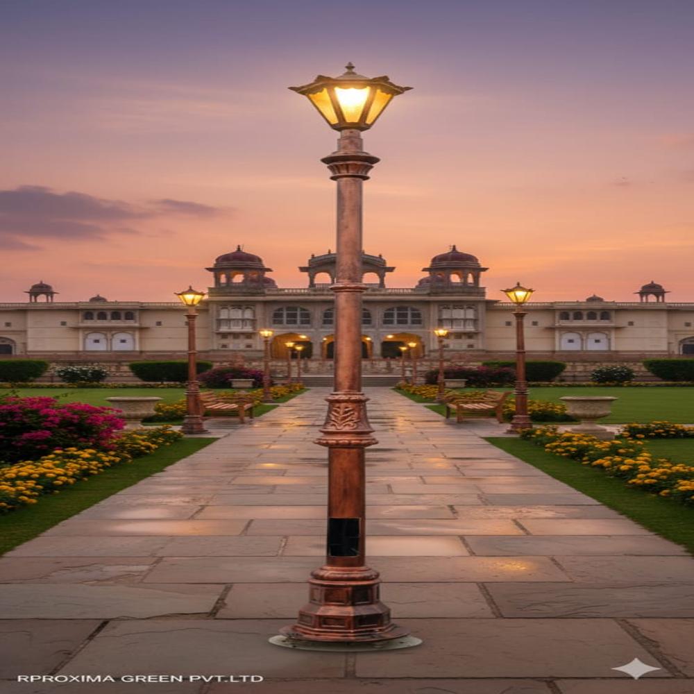 3 meter post top garden pole light