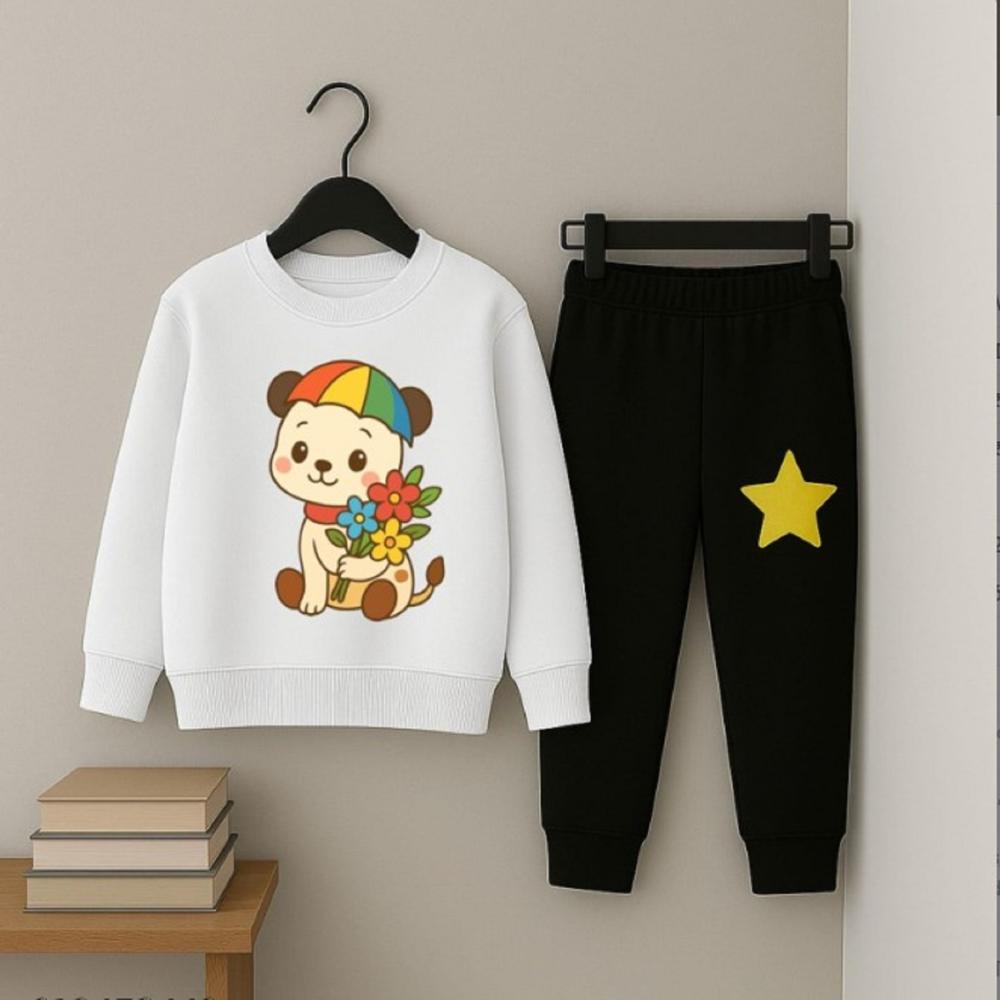 Full Sleeve T shirt With Track Pant Set For Kids Boys And Girls