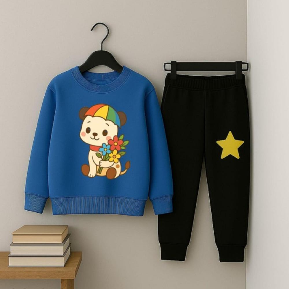 Full Sleeve T shirt With Track Pant Set For Kids Boys And Girls