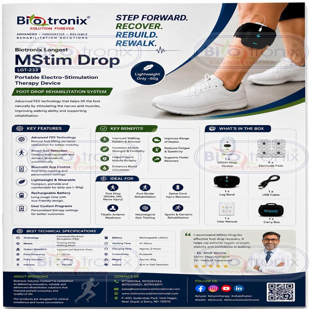 Portable Foot Drop Walking Rehabilitation Therapy Equipment