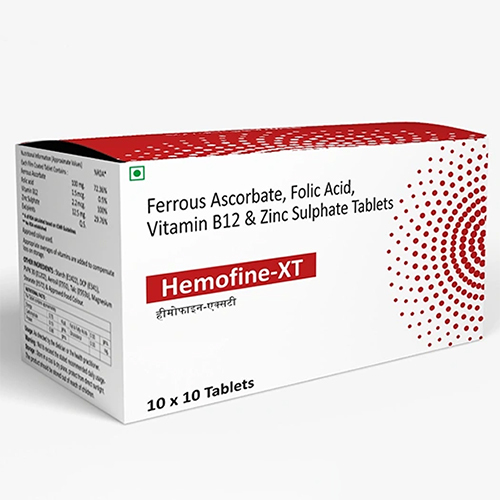 Ferrous Ascorbate Folic Acid Vitamin B12 And Zinc Sulphate Tablets