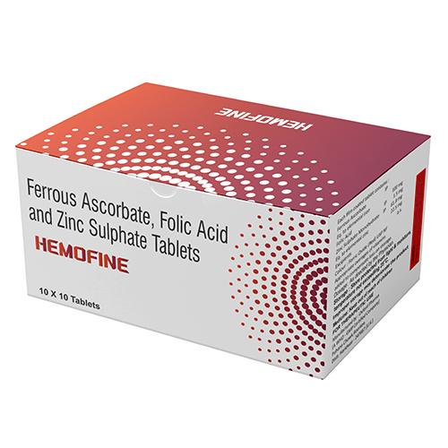 Ferrous Ascorbate Folic Acid And Zinc Sulphate Tablets