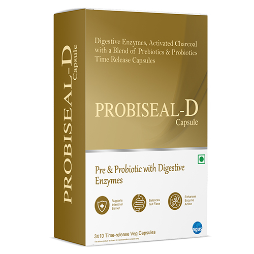 Digestive Enzymes Activated Charcoal Lactobacillus Time Release Capsules
