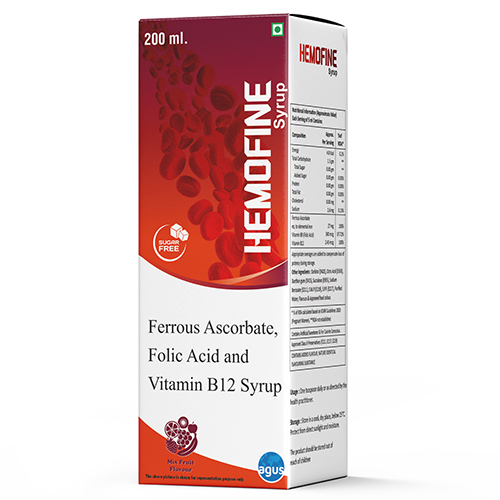 200 ML Ferrous Ascorbate Folic Acid And Vitamin B12 Syrup