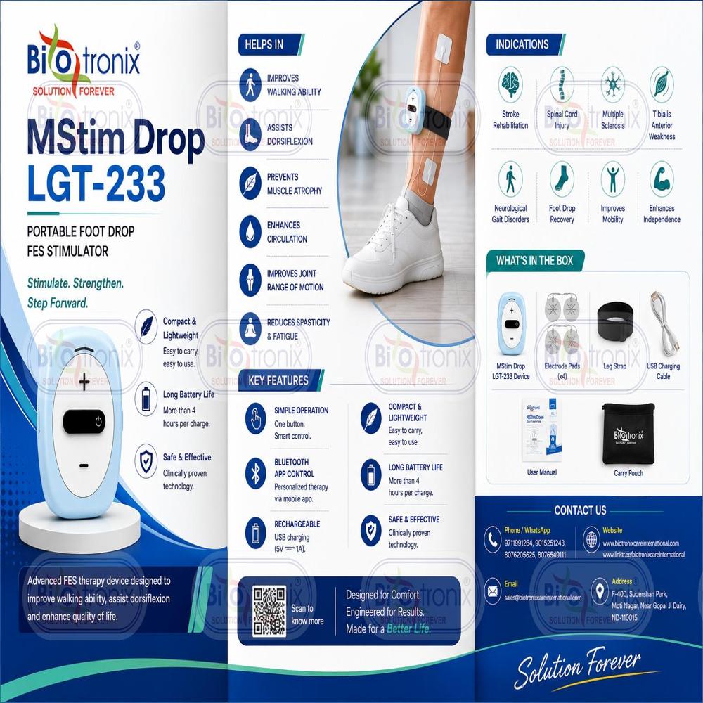 Advanced Electrotherapy Device For Foot Drop Correction - Accuracy: Stimulation Output Accuracy: 5% Mg