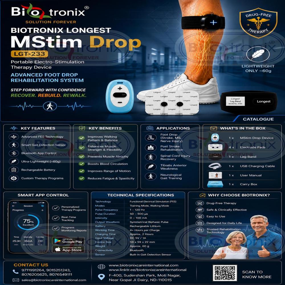 Advanced Electrotherapy Device For Foot Drop Correction - Accuracy: Stimulation Output Accuracy: 5% Mg