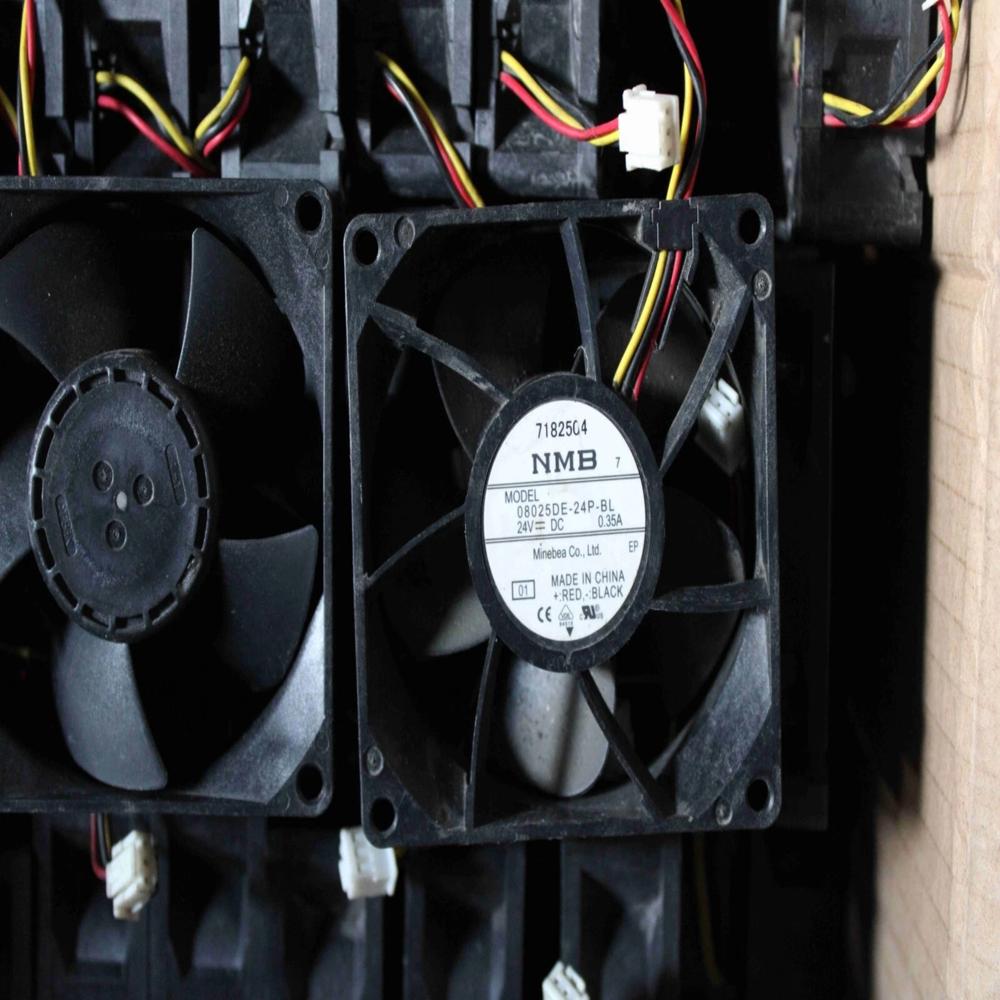 NMB 08025DE-24P-BL 24V DC 0.35A 8025mm Ball Bearing Industrial Inverter Axial Cooling Fan