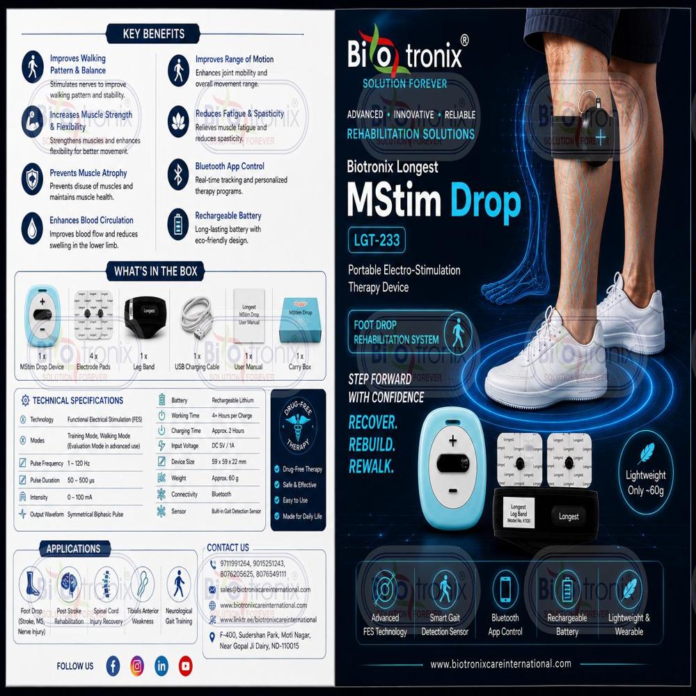 Wearable Neuro Foot Rehabilitation Device Rechargeable Model