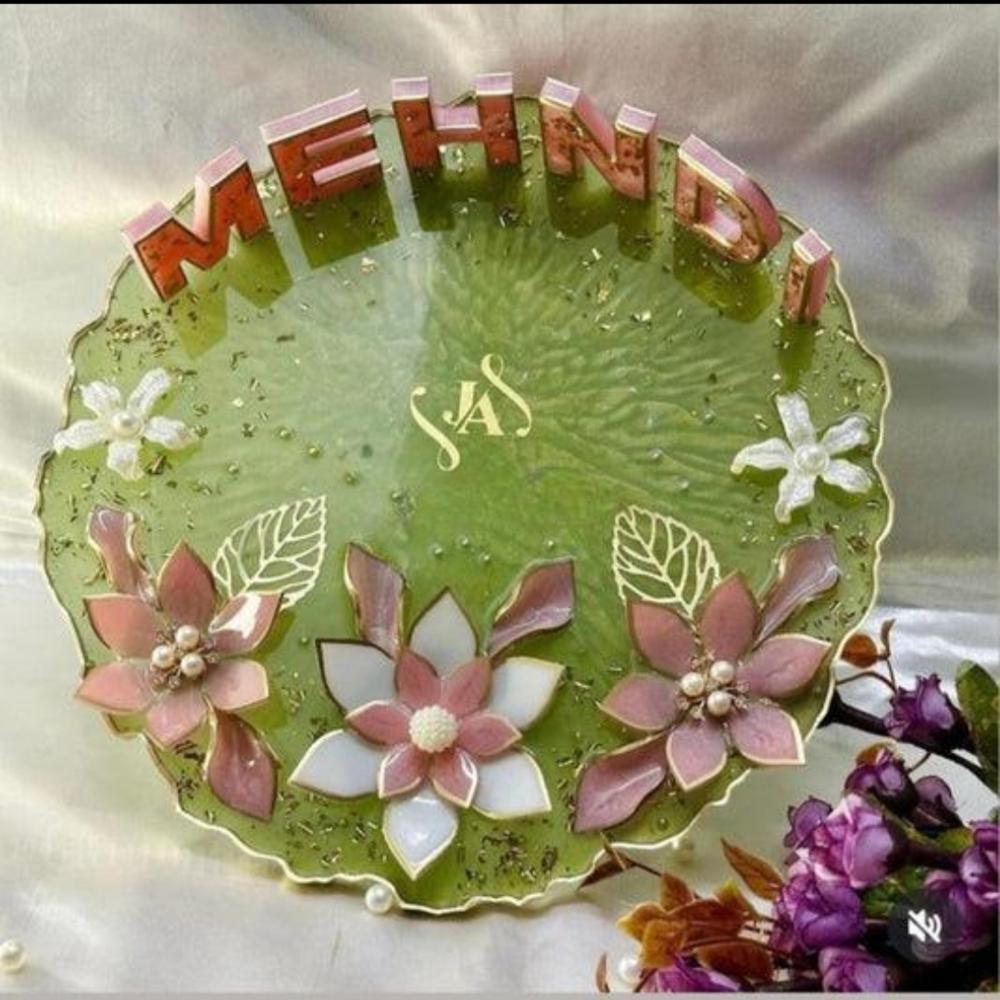 10 Inch Resin Mehndi Platter