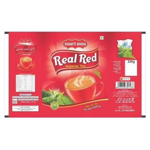Tea Packaging Laminated Pouch - Pvc Material, Soft Texture, Multiple Extrusion Processed, Laminated Surface, Available In Various Colors