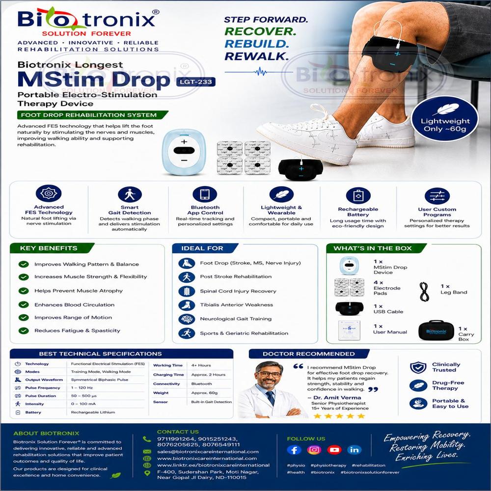 Foot Drop Walking Assistance Therapy Machine for Daily Use