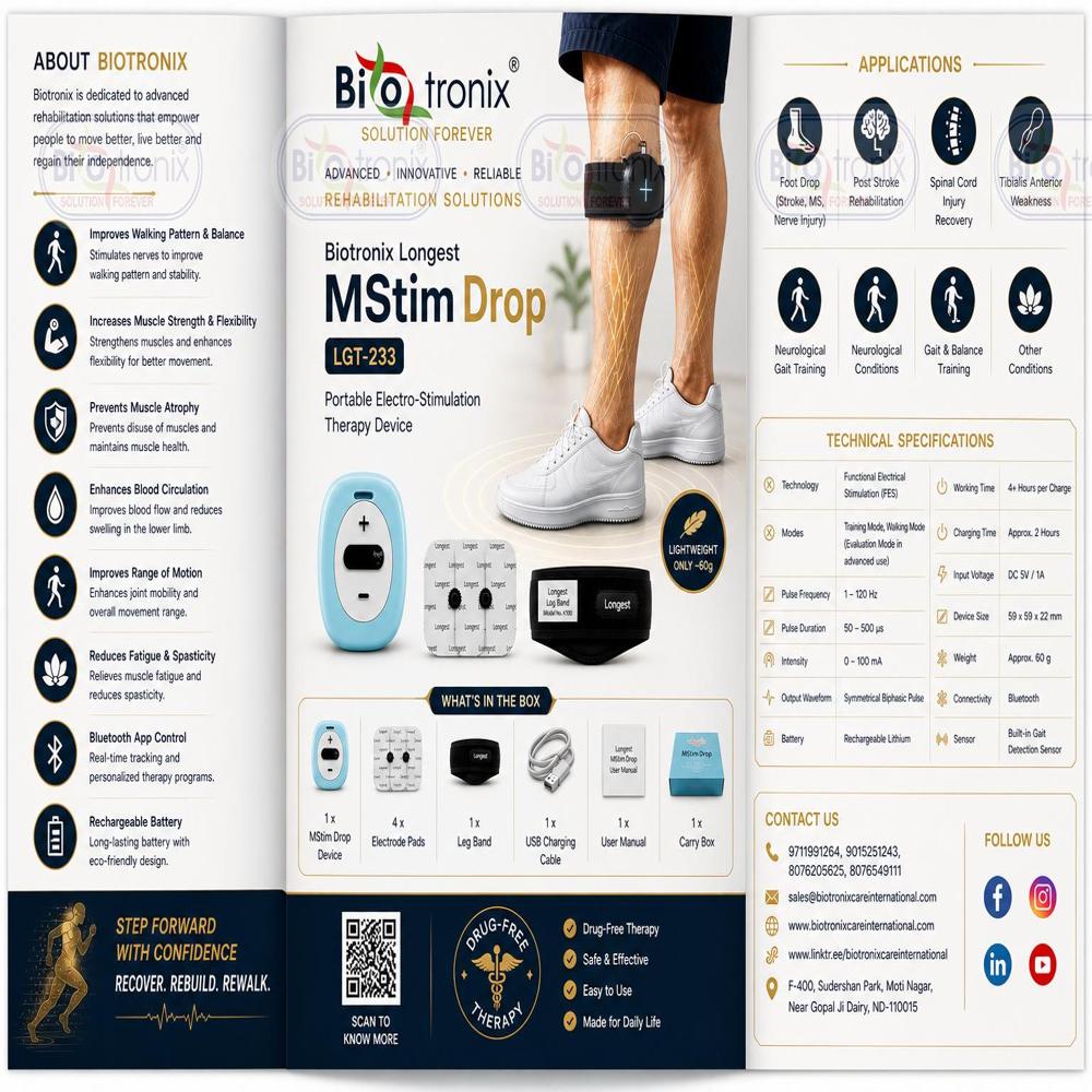 Foot Drop Walking Assistance Therapy Machine for Daily Use