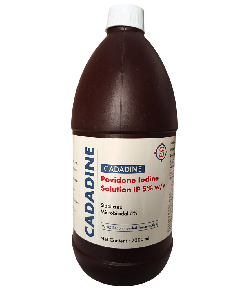 2000ml Cadadine Stabilized Microbicidal Povidone Iodine Solution IP