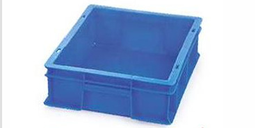 43100 CC & FB Plastic Crate - Food Grade Plastic, 400x300x100mm, Blue | Stackable, Smooth Inner Walls, Open Cut Handles