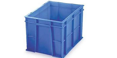 43275 CC & FB Crate - Food Grade Plastic, 400x300x275 mm, Closed Body, Stackable Solid Bottom