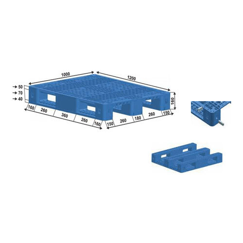 SWK-003 MW Plastic Pallets With Steel Bones