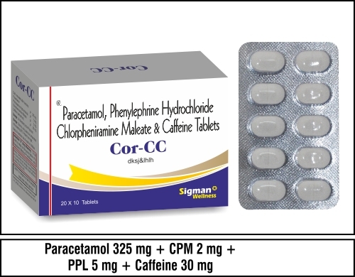 Paracetamol + Phenylephrine + C.P.M Tablets