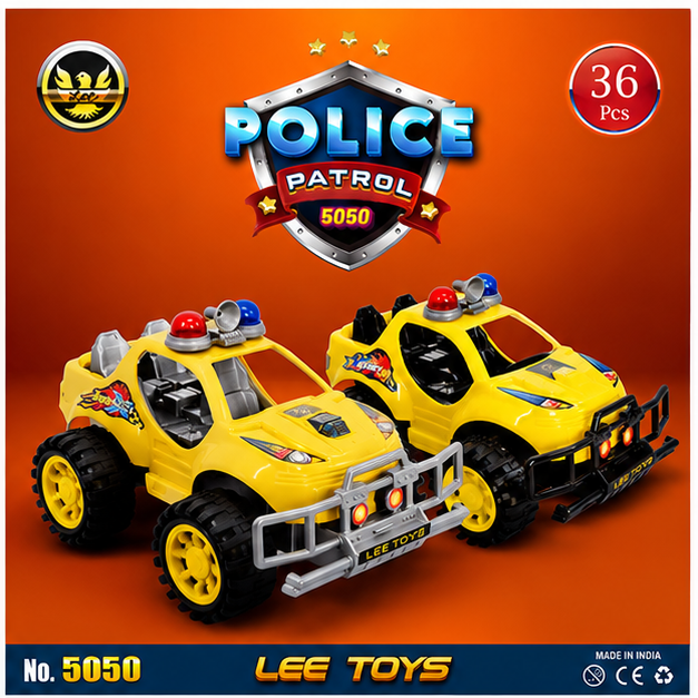 36 Pcs Police Patrol Car 5050