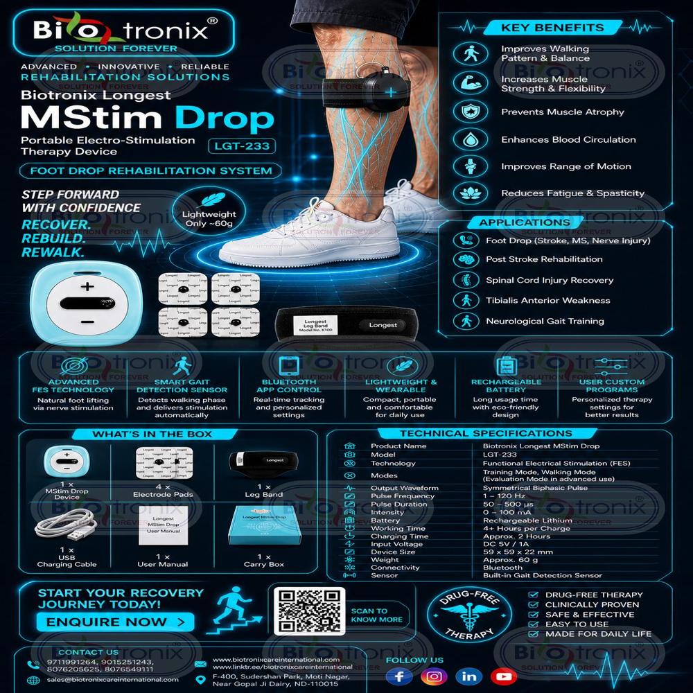 Advanced EMS Foot Drop Correction Device for Stroke Patients