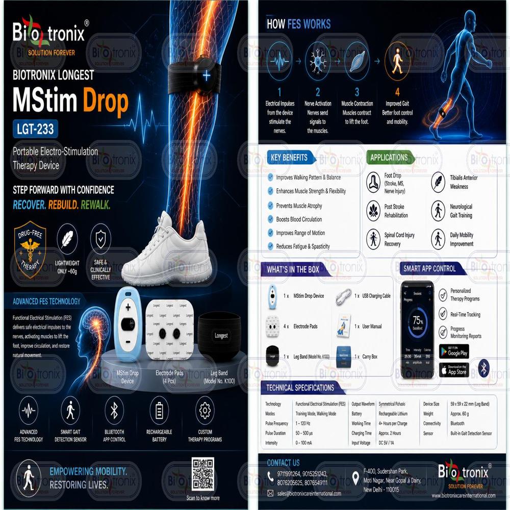 Foot Drop Physiotherapy Equipment for Muscle Activation Therapy