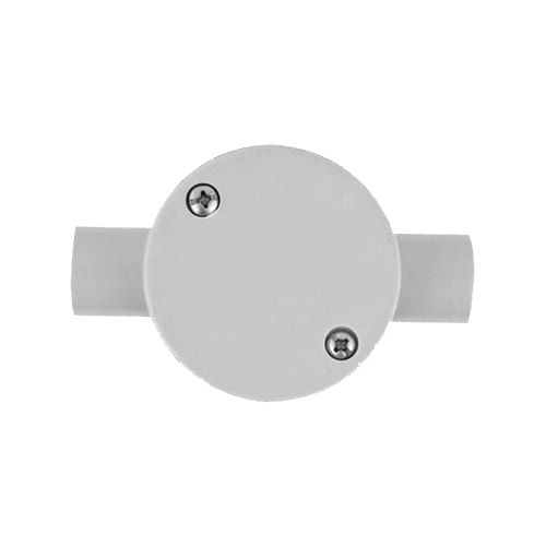 Round 2 Way PVC Surface Junction Box