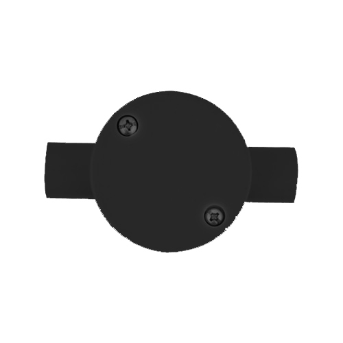 Round 4 Way Black PVC Surface Junction Box
