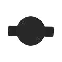 Round 4 Way Black Pvc Surface Junction Box