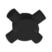 Round 4 Way Pvc Surface Junction Box - Halogen-free Pvc, 86mm Diameter, White | Ip44 Protection, Fire Retardant, Uv Resistant, Is: 3419 Compliant