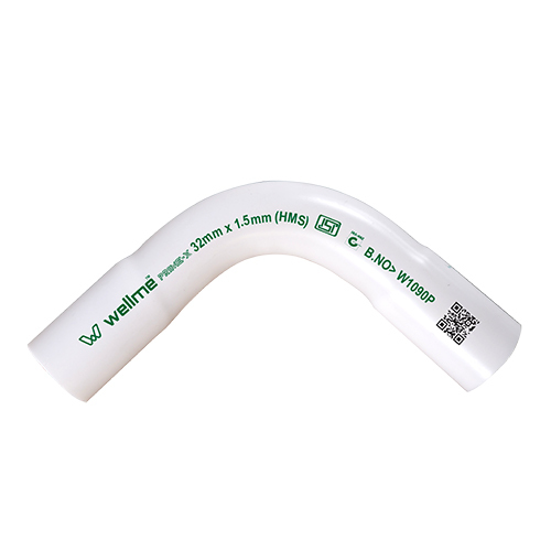 32 X 1.5mm White Color Pipe Bend
