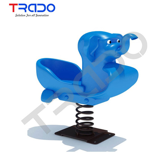 TR58 See Saw - UV Resistant LLDPE & Steel, 2 ft, Blue | Animal Shapes, Moulded Seats, Footrests, Bolt-Fixed