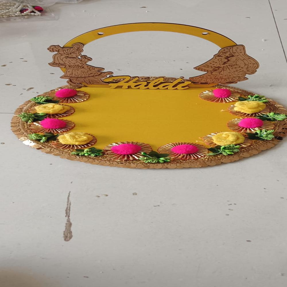 Wedding customised Mahendi Platter Handmade Wooden Decorative Tray