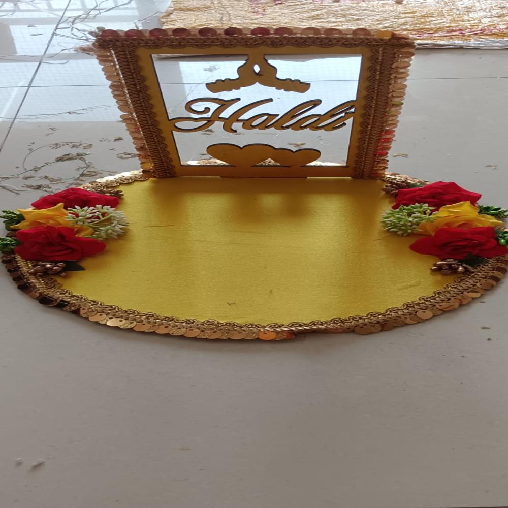 Wedding customised Mahendi Platter Handmade Wooden Decorative Tray