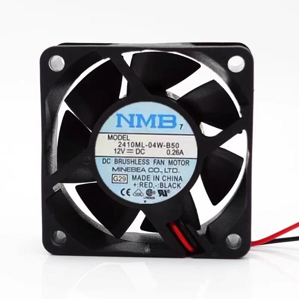 NMB-MAT 2410ML-04W-B50 12V DC 0.26A 6025mm Ball Bearing Industrial Axial Cooling Fan