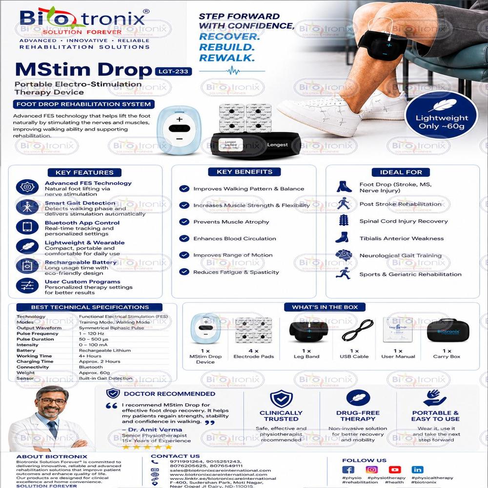 Foot Drop Therapy System for Improved Balance and Stability