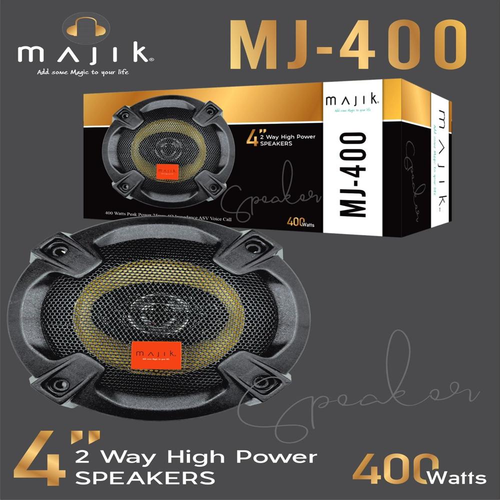 Majik Mj-400 4" Car Speakers - Material: Plastic